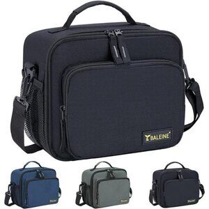 Small Insulated Lunch Bag Leakproof Cooler Tote with Shoulder Strap for Work